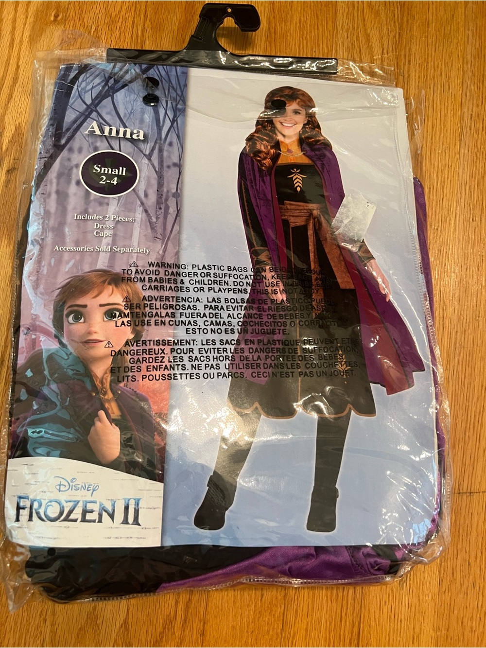 Disney frozen Anna Purple and Black Dress with Cape adult Costume - Picture 1 of 2